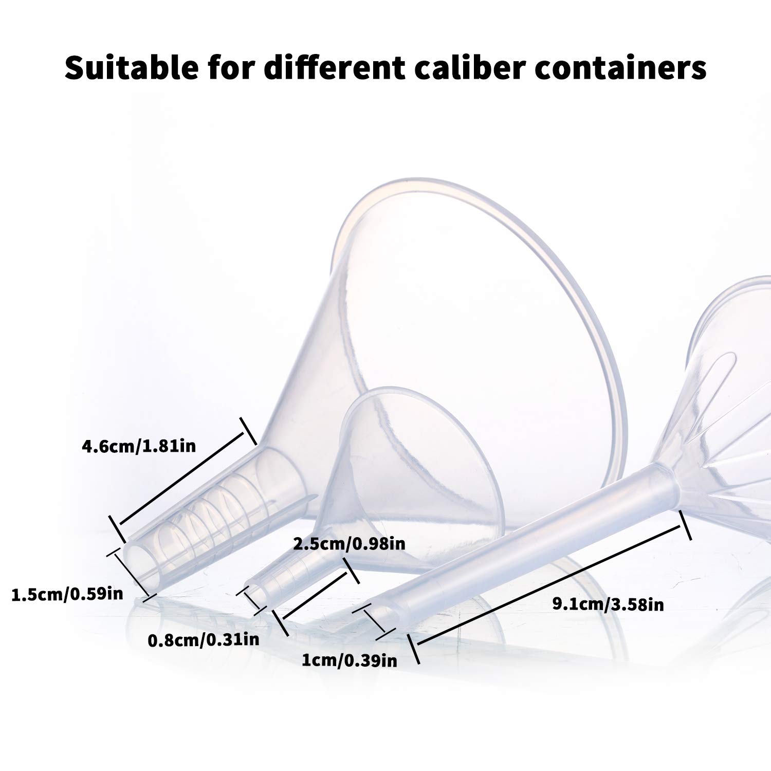 Amazon.co.jp: Young4us プラスチック漏斗セット 3個 実験室用PP漏斗
